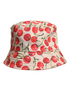 Dolce & Gabbana Beige Cotton Printed Wide Brim Bucket Hat - Zeiniez
