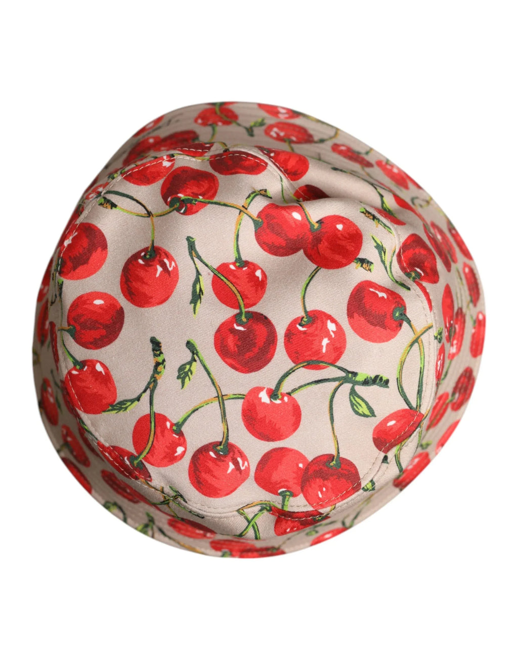 Dolce & Gabbana Beige Cotton Printed Wide Brim Bucket Hat - Zeiniez