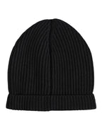 Dolce & Gabbana Black Cashmere Knitted Winter Beanie Hat - Zeiniez