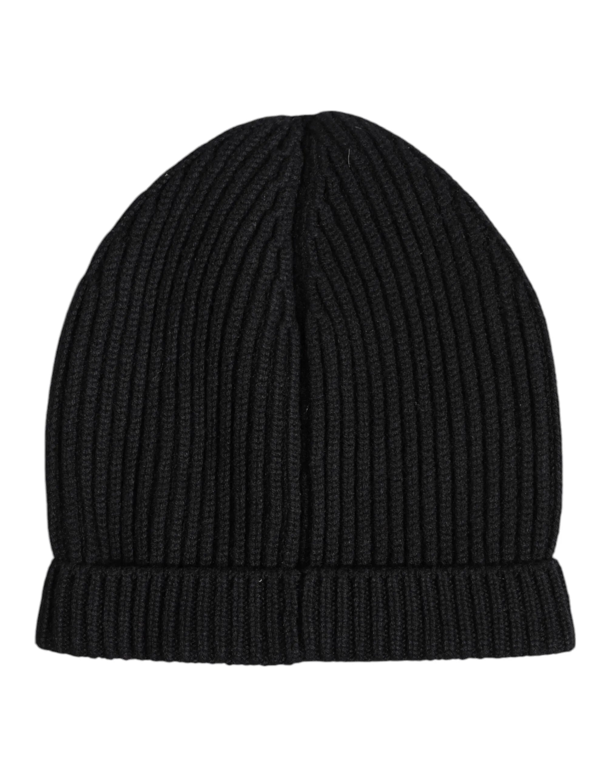Dolce & Gabbana Black Cashmere Knitted Winter Beanie Hat - Zeiniez