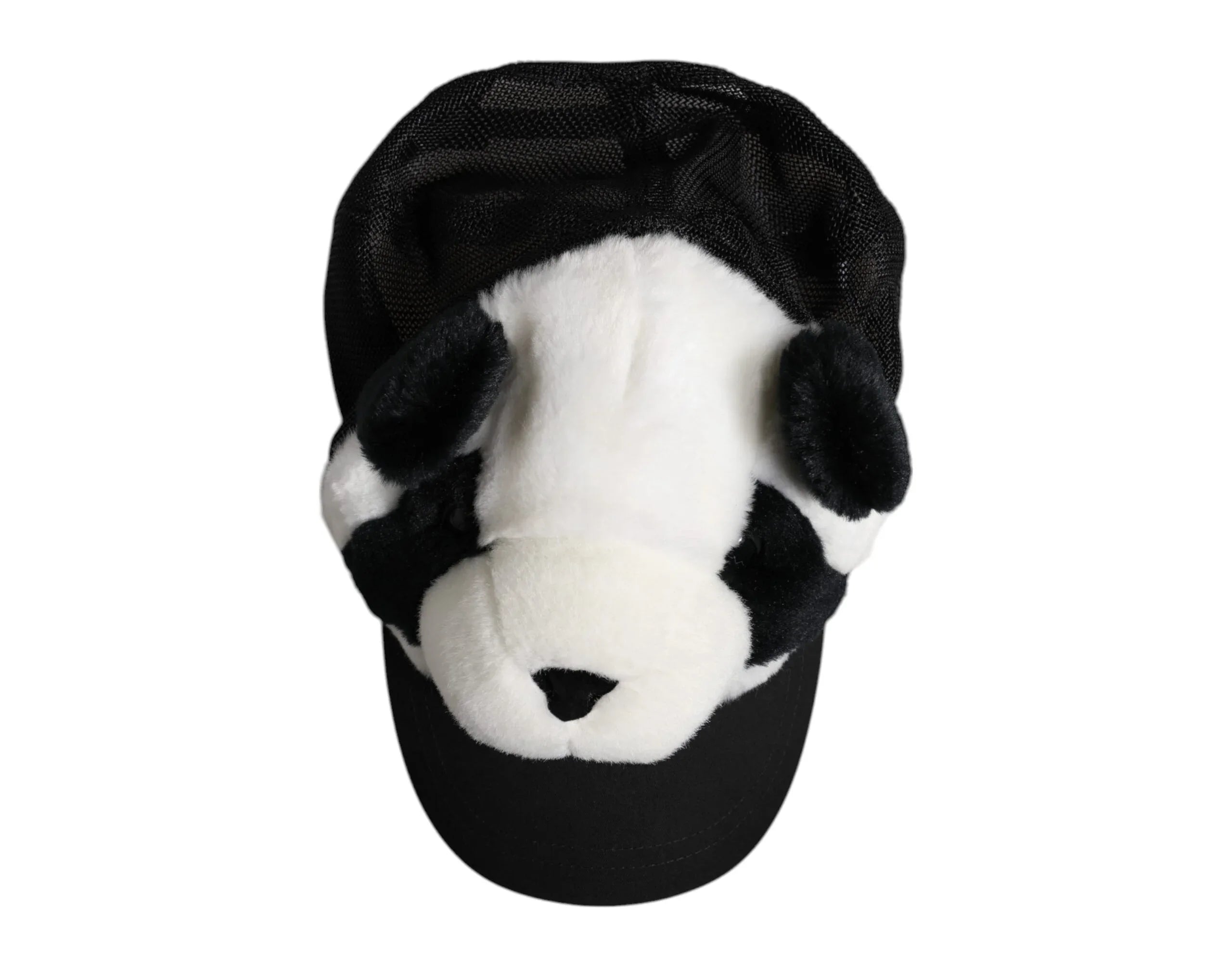 Dolce & Gabbana Black White Panda Fur Women Baseball Cap - Zeiniez