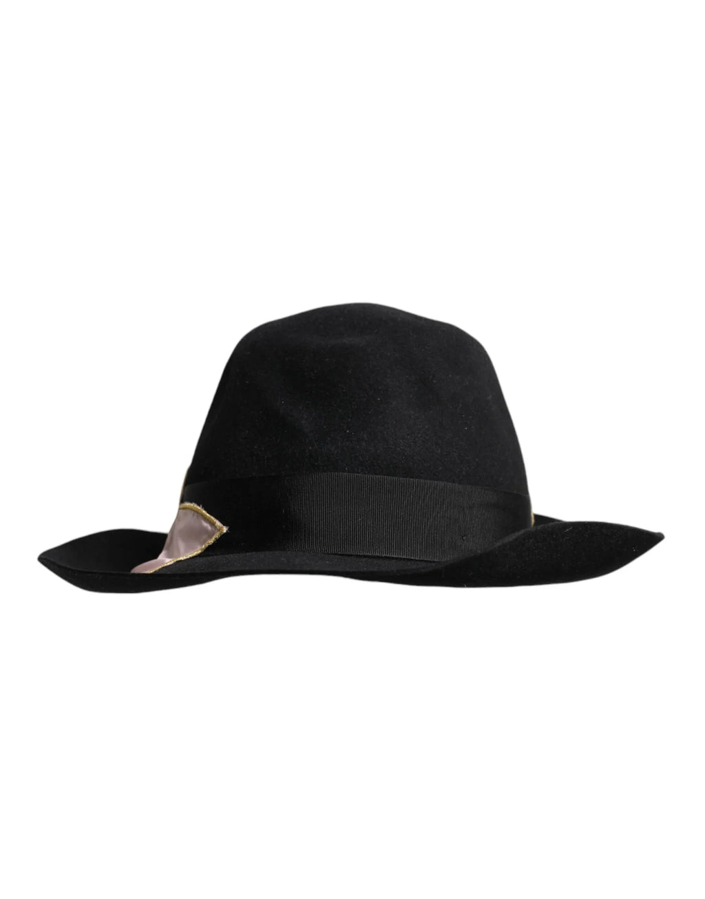 Dolce & Gabbana Black Logo Embroidered Women Wide Brim Hat - Zeiniez