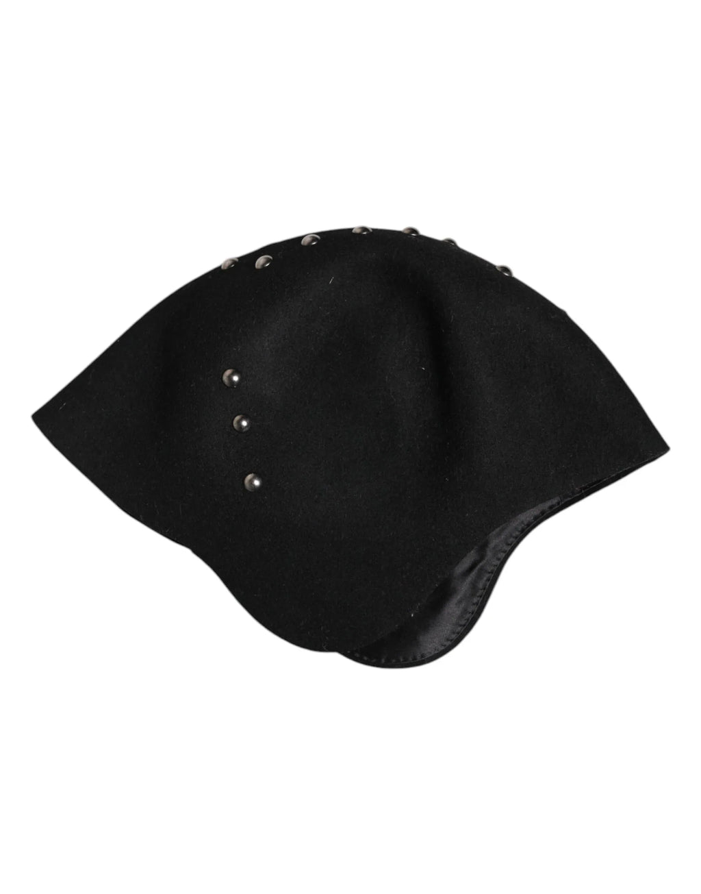 Dolce & Gabbana Black Wool Multicolor Embellished Cloche Hat - Zeiniez