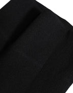 Dolce & Gabbana Black Cashmere Knitted Neck Warmer Foulard Scarf - Zeiniez
