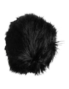 Dolce & Gabbana Black Faux Fur Bucket Hat