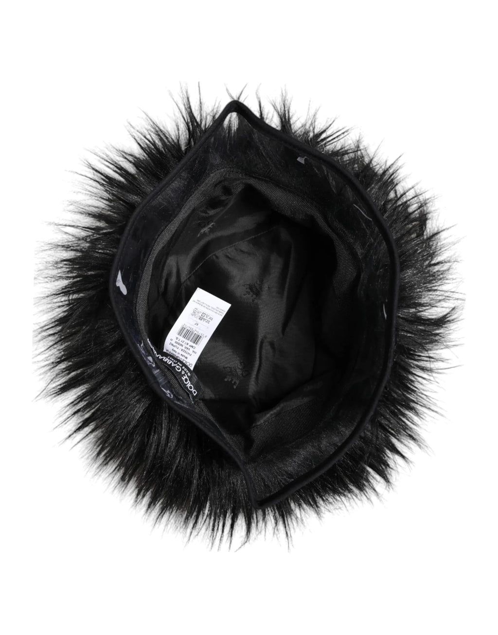 Dolce & Gabbana Black Faux Fur Bucket Hat - Zeiniez