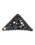 Dolce & Gabbana Black Lace Floral Applique Cotton Veil Hat - Zeiniez