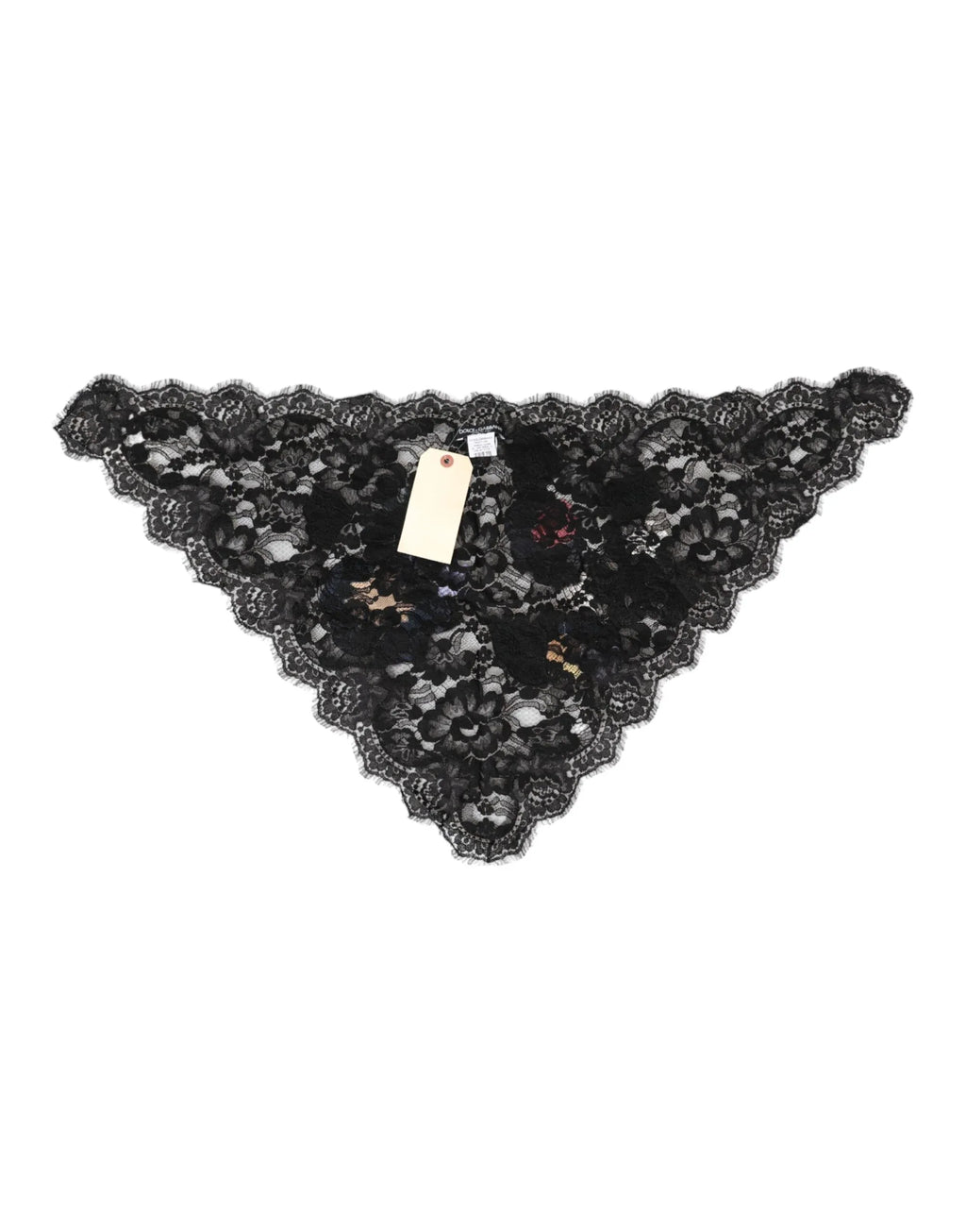 Dolce & Gabbana Black Lace Floral Applique Cotton Veil Hat - Zeiniez