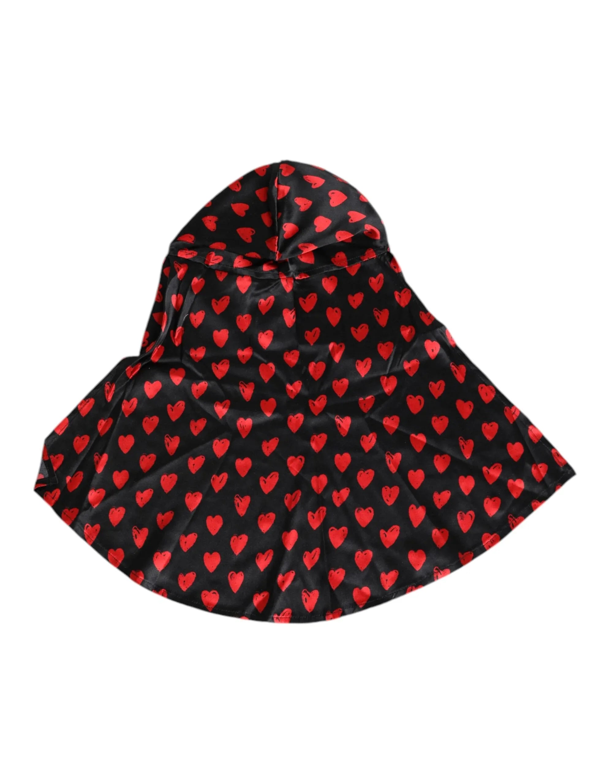 Dolce & Gabbana Black Red Hearts Polyester Hat - Zeiniez