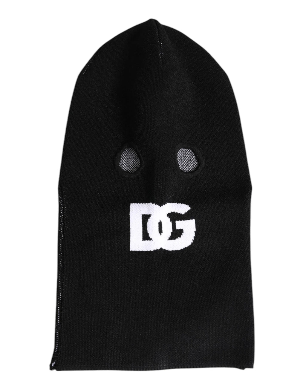 Dolce & Gabbana Black Cashmere Knitted Ski Mask Balaclava Hat - Zeiniez