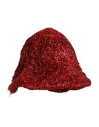 Dolce & Gabbana Red Viscose Tinsel Wide Brim Bucket Hat - Zeiniez