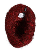 Dolce & Gabbana Red Viscose Tinsel Wide Brim Bucket Hat - Zeiniez
