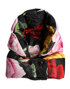 Dolce & Gabbana Black Floral Print Whole Head Wrap Hat - Zeiniez