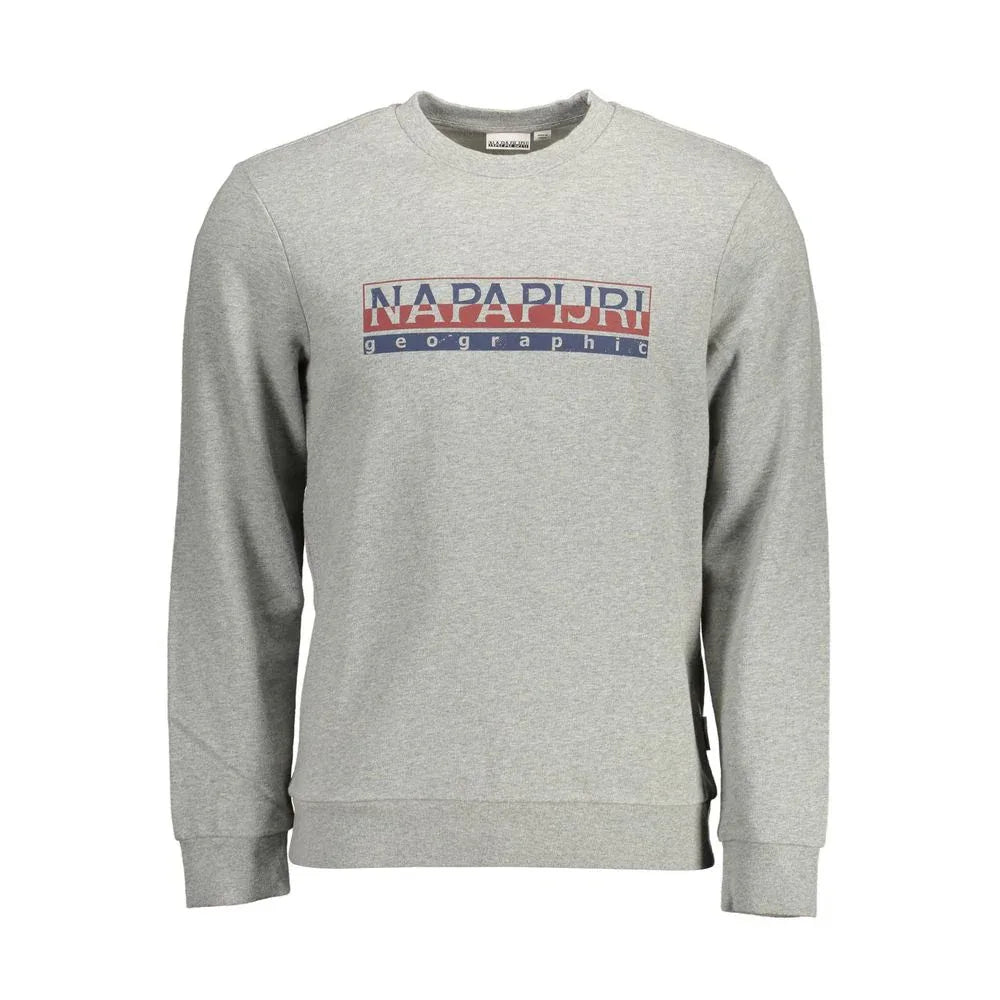 Napapijri Grigio Cotton Men Sweatshirt - Zeiniez