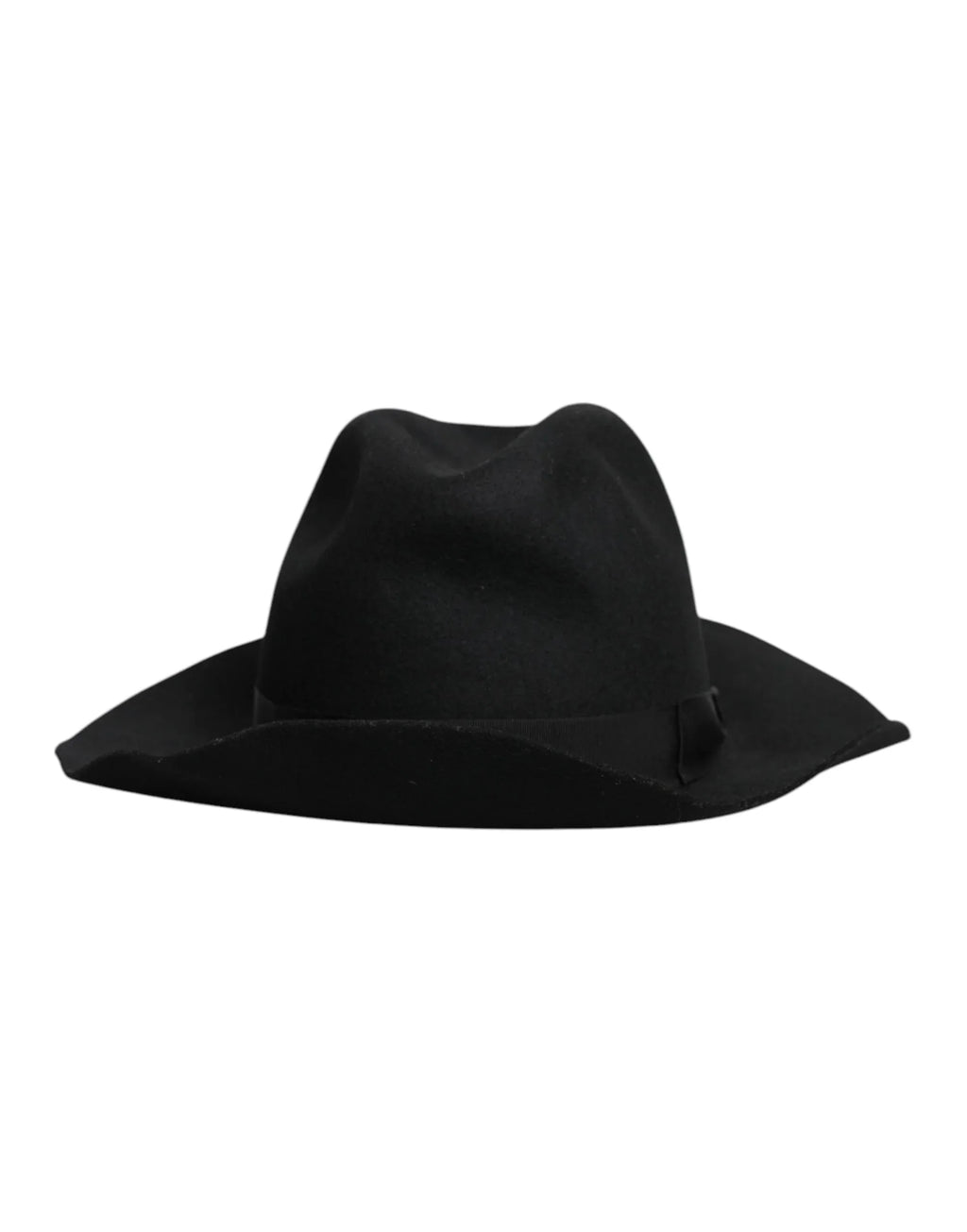 Dolce & Gabbana Black Wide Brim Trilby Fedora Hat - Zeiniez
