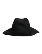 Dolce & Gabbana Black Wide Brim Trilby Fedora Hat - Zeiniez