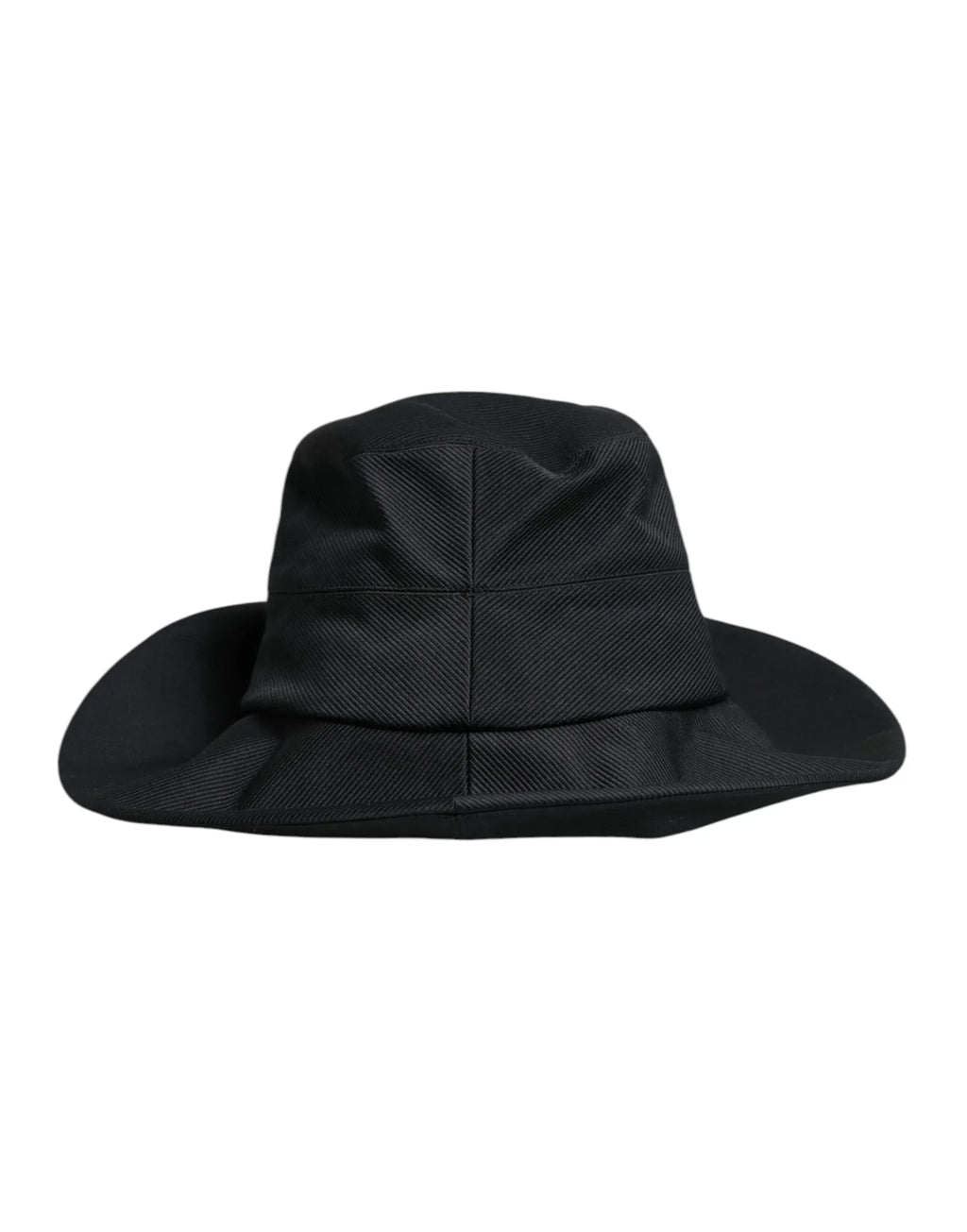 Dolce & Gabbana Black Cotton Wide Brim Fedora Hat - Zeiniez