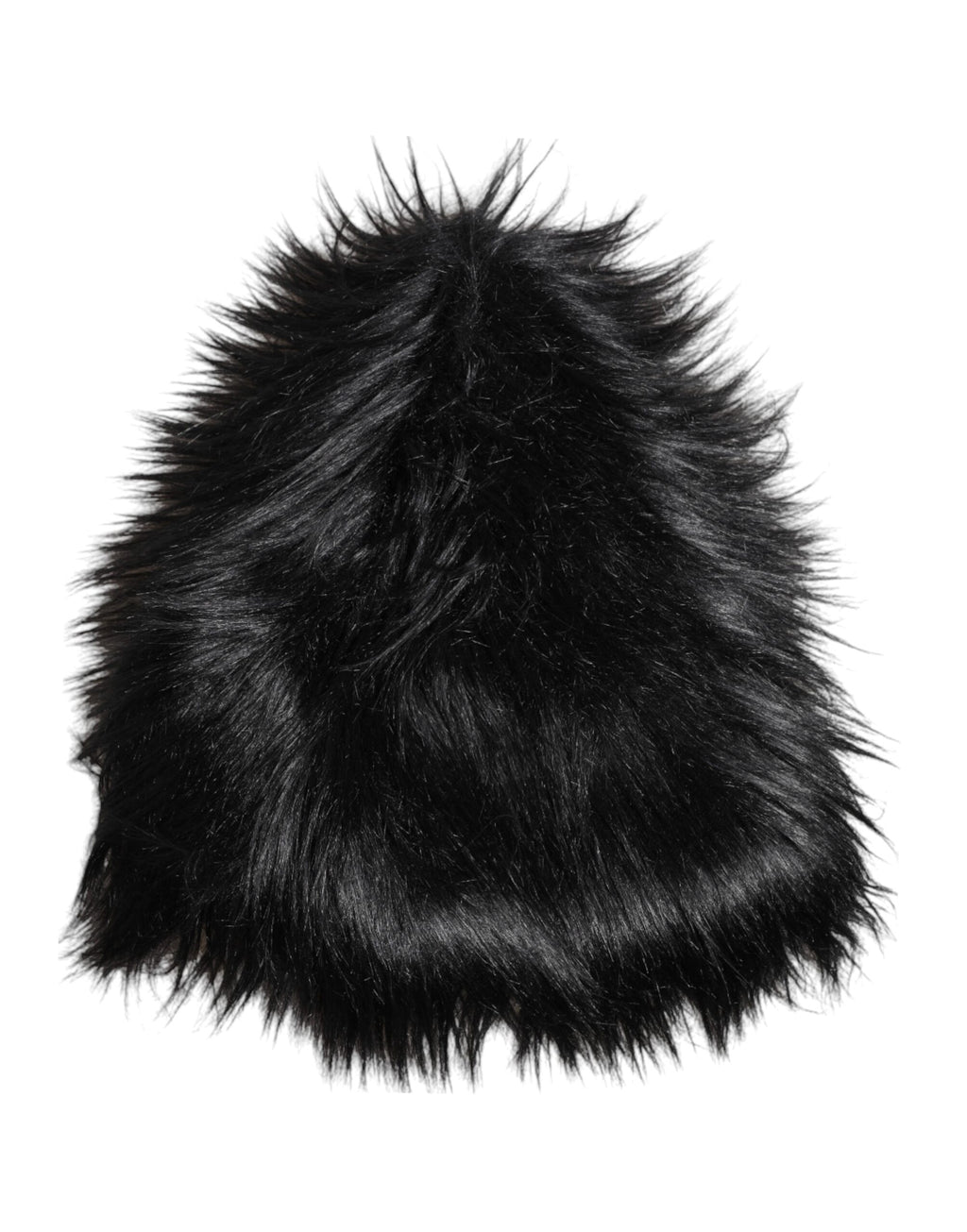 Dolce & Gabbana Black Acrylic Fur Womens Bucket Hat