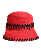 Dolce & Gabbana Red Lace Polyester Wide Brim Bucket Hat - Zeiniez