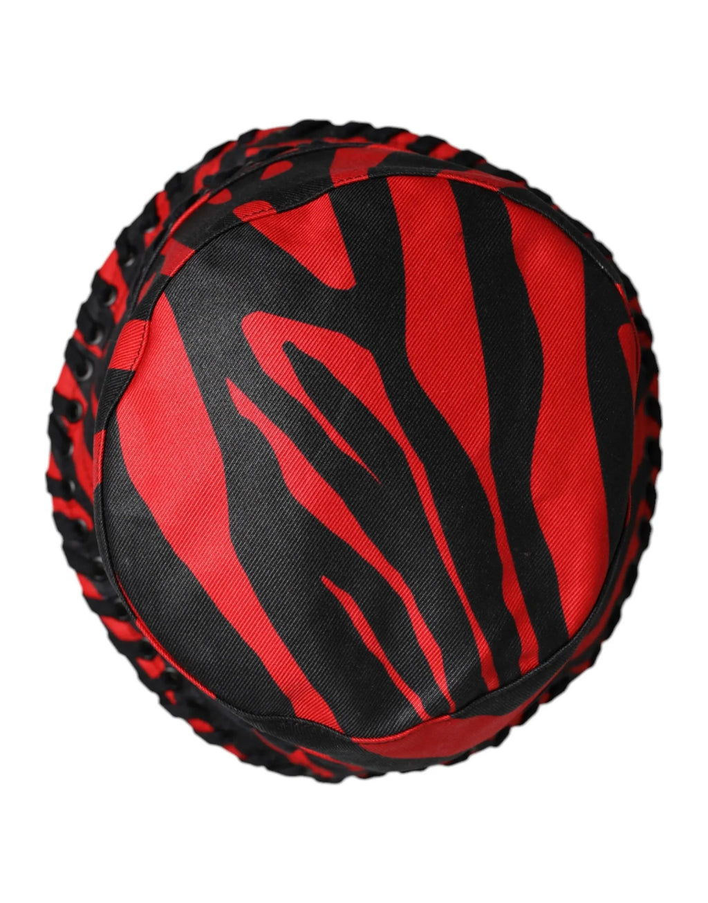 Dolce & Gabbana Black Red Stripe Polyester Wide Brim Bucket Hat - Zeiniez