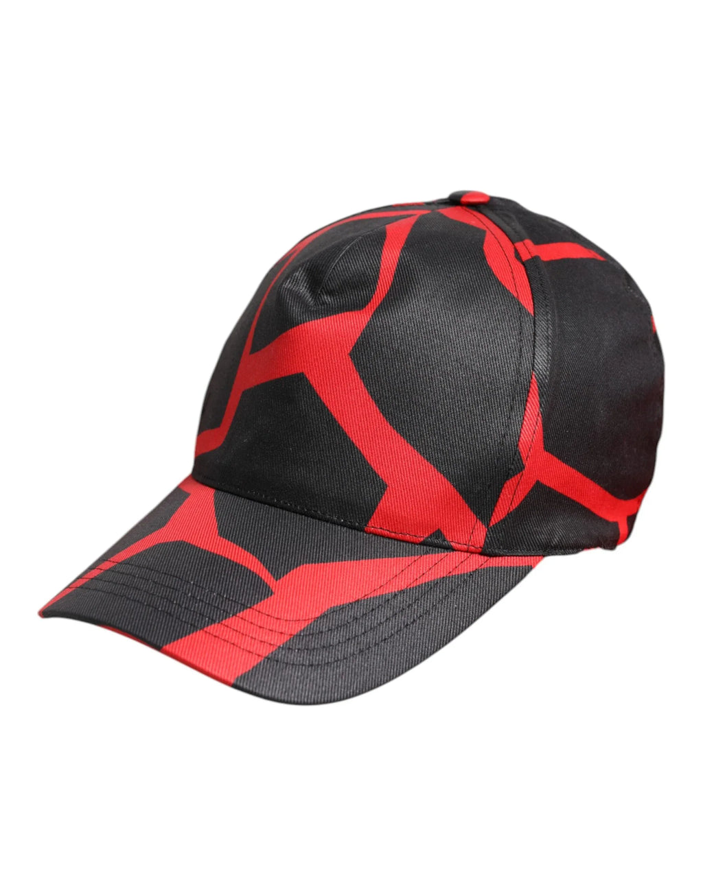 Dolce & Gabbana Red Black Lace Tulle Cotton Baseball Cap - Zeiniez