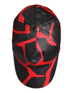 Dolce & Gabbana Red Black Lace Tulle Cotton Baseball Cap - Zeiniez