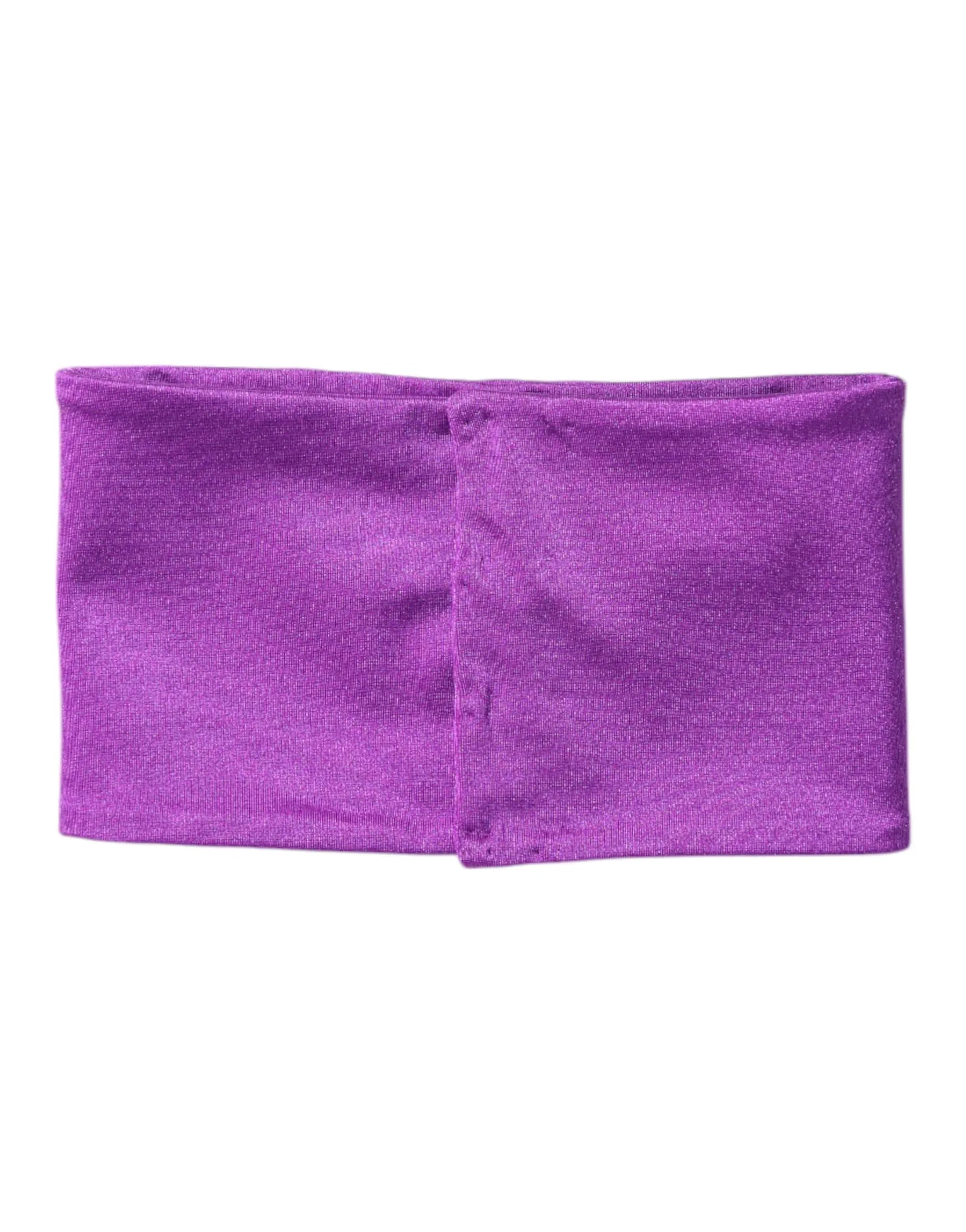 Dolce & Gabbana Purple Nylon Stretch Women Neck Warmer Scarf - Zeiniez