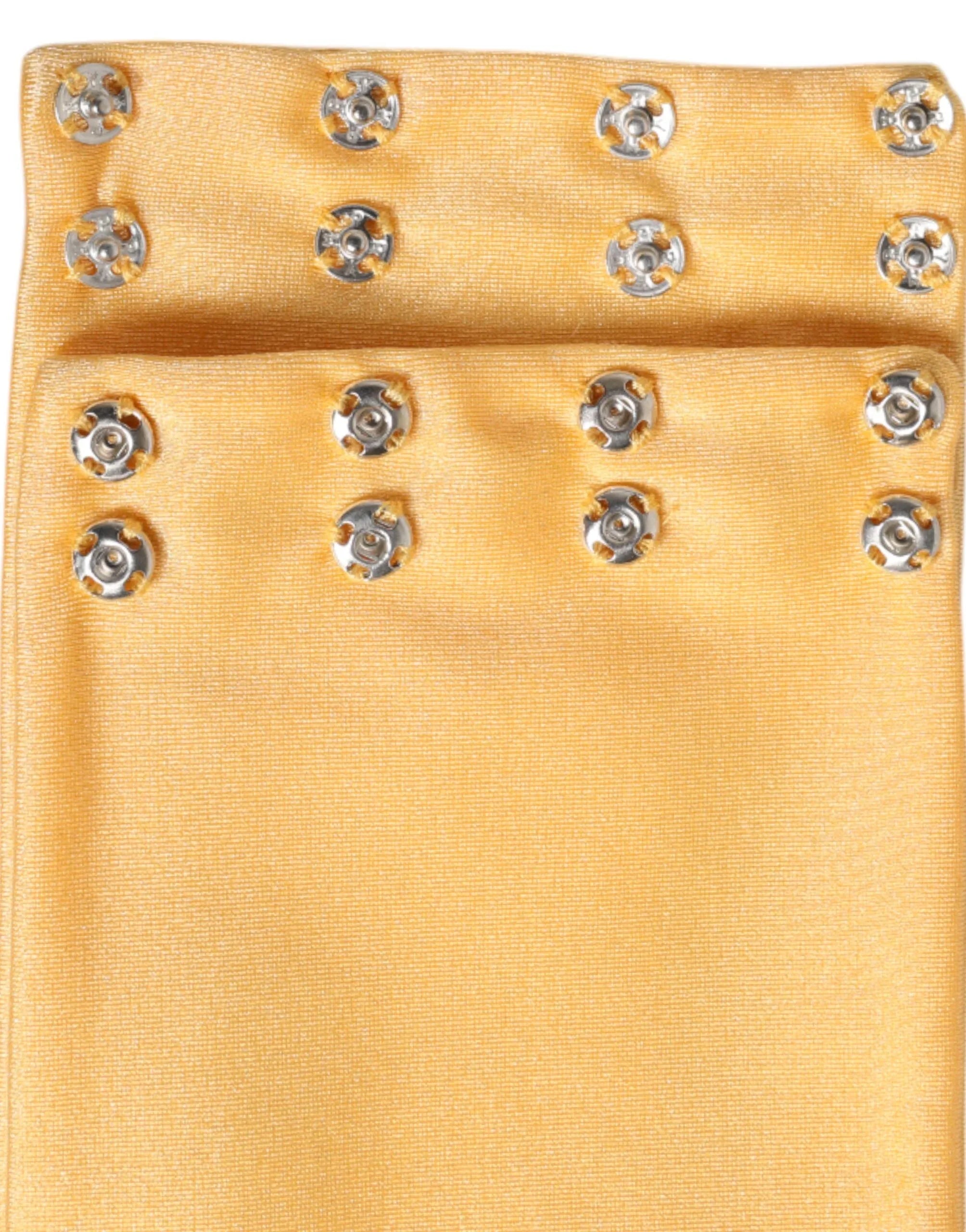 Dolce & Gabbana Yellow Nylon Stretch Women Neck Warmer Scarf - Zeiniez