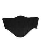 Dolce & Gabbana Black Cotton Waist Tuxedo Belt Cummerbund - Zeiniez