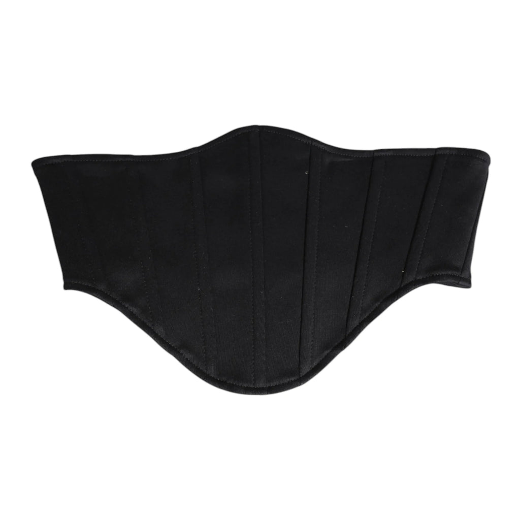 Dolce & Gabbana Black Cotton Waist Tuxedo Belt Cummerbund - Zeiniez