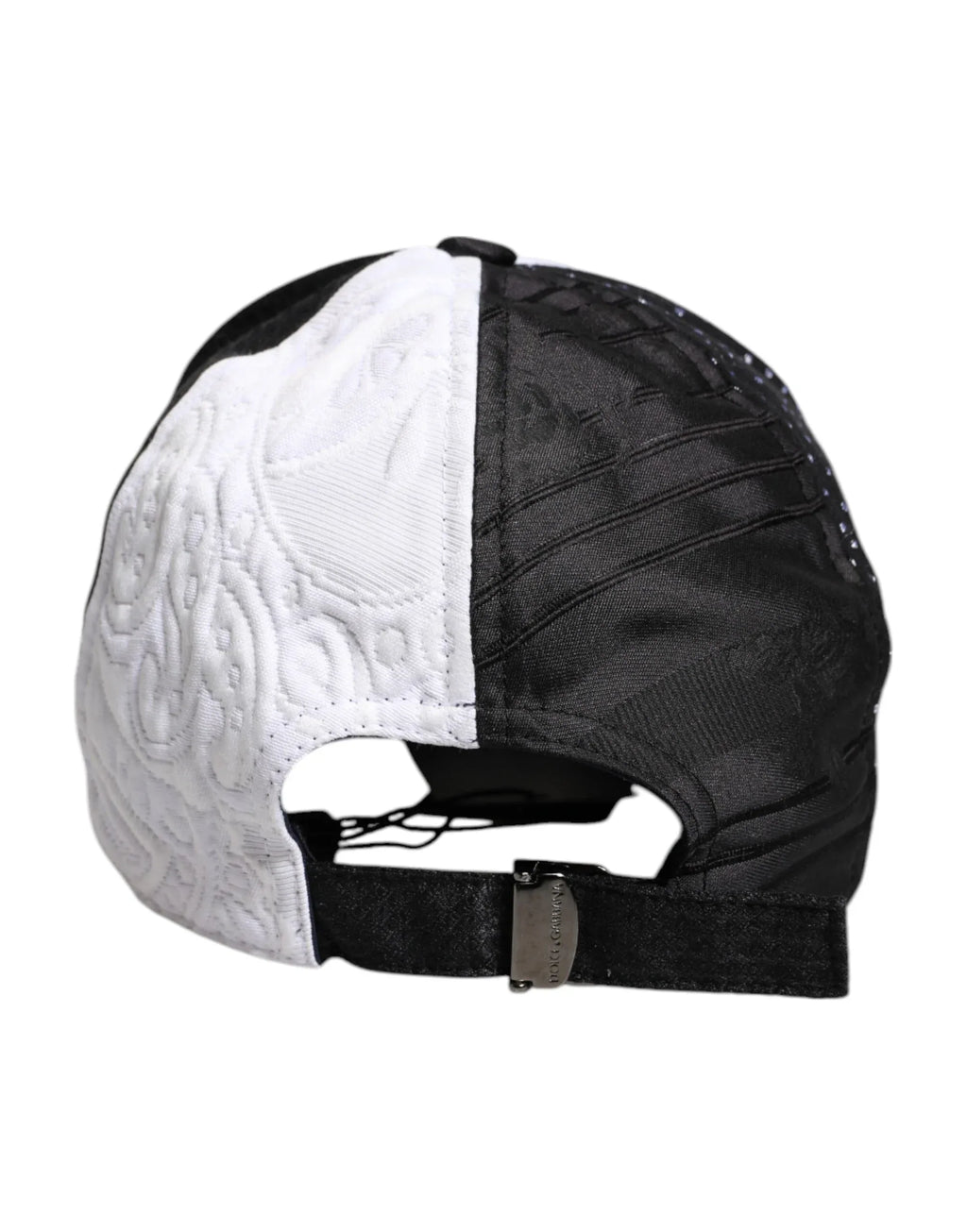 Dolce & Gabbana White Black Polka Dot Feathers Baseball Cap - Zeiniez