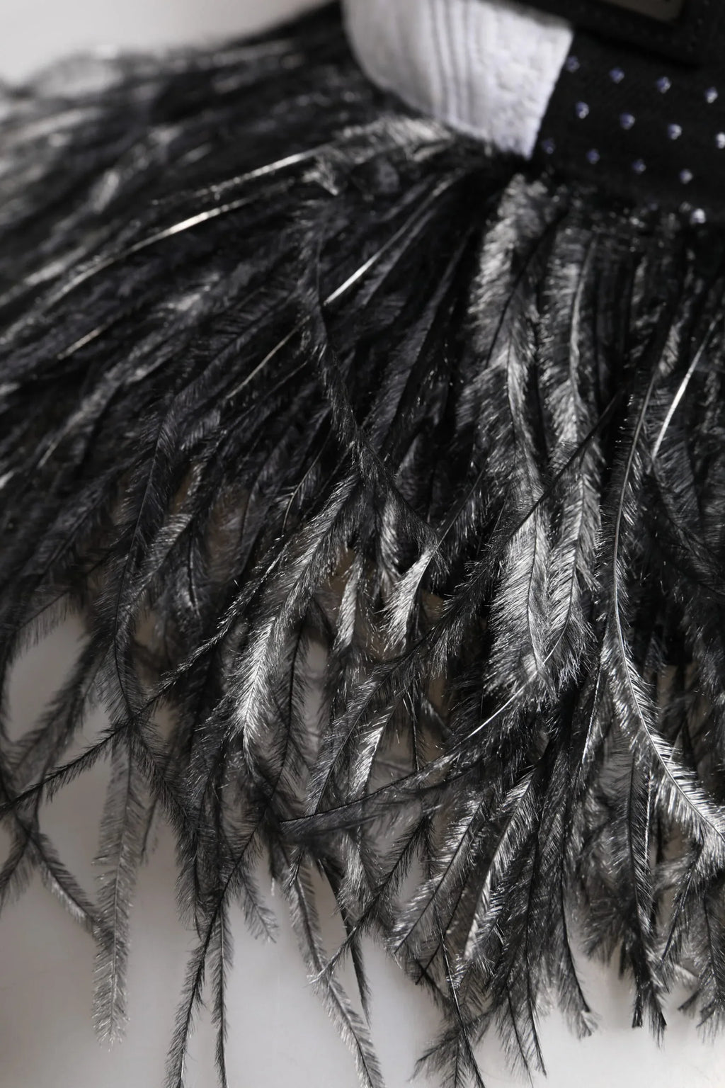 Dolce & Gabbana White Black Polka Dot Feathers Baseball Cap - Zeiniez