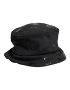Dolce & Gabbana Black DG Monogram Polyester Jacquard Bucket Hat - Zeiniez