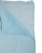 Dolce & Gabbana Light Blue Silk Rectangle Wrap Shawl Scarf - Zeiniez