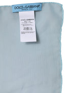 Dolce & Gabbana Light Blue Silk Rectangle Wrap Shawl Scarf - Zeiniez