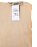 Dolce & Gabbana Orange Silk Rectangle Wrap Shawl Scarf - Zeiniez