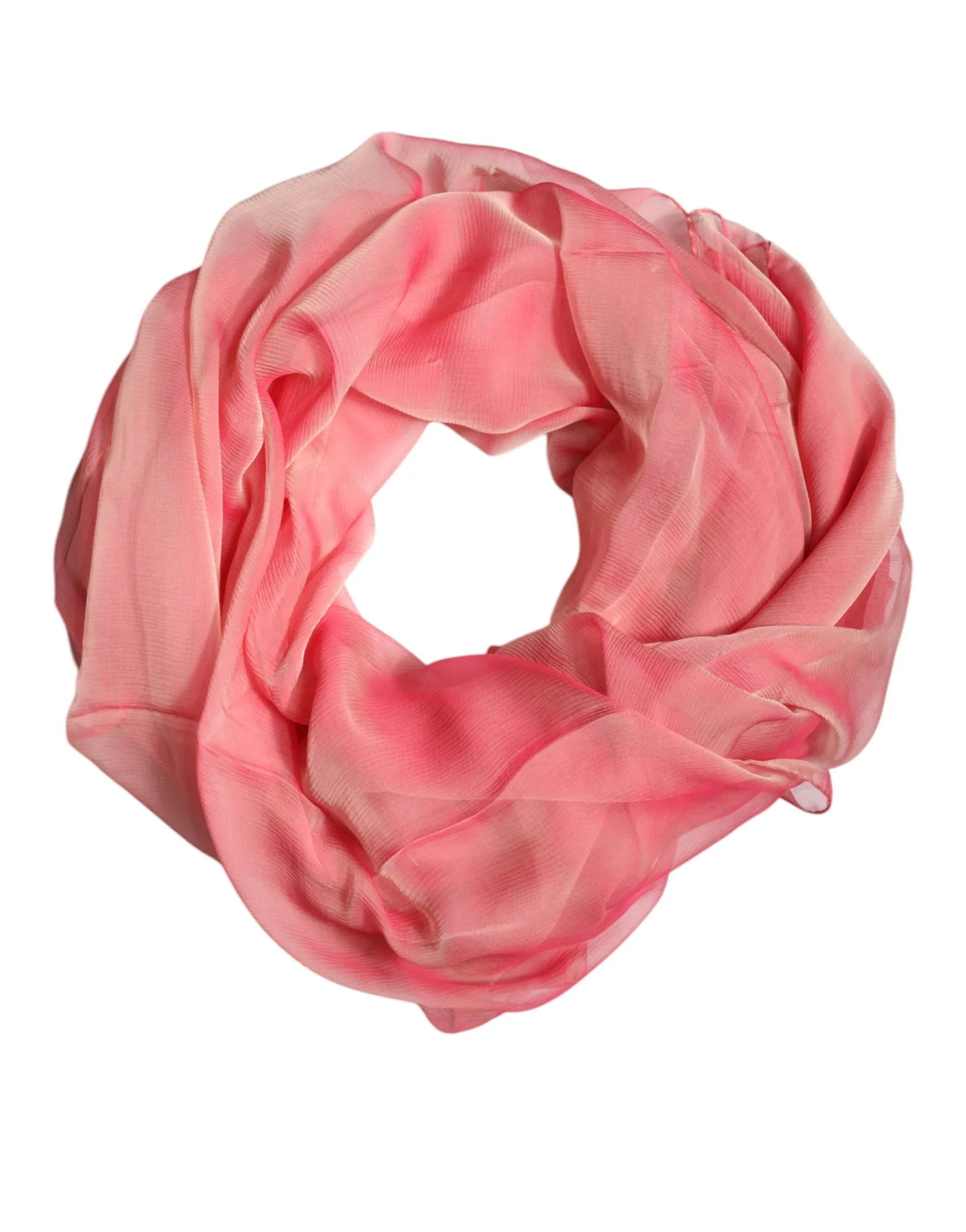 Dolce & Gabbana Pink Silk Rectangle Women Wrap Shawl Scarf - Zeiniez