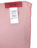 Dolce & Gabbana Pink Silk Rectangle Women Wrap Shawl Scarf - Zeiniez