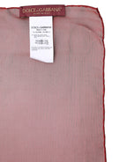 Dolce & Gabbana Red Silk Rectangle Women Wrap Shawl Scarf - Zeiniez