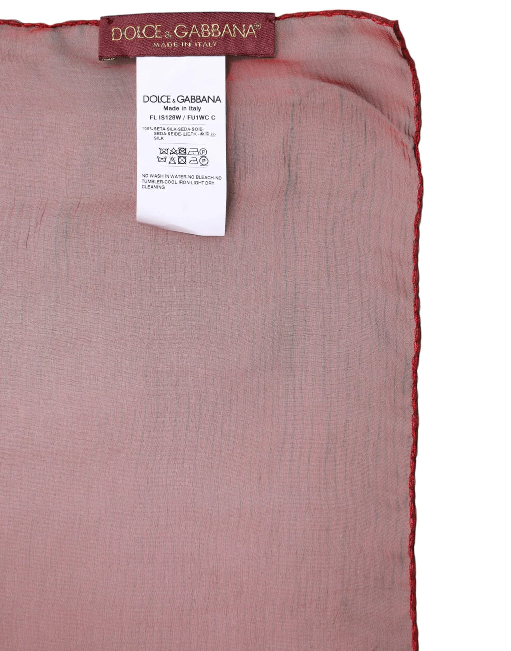 Dolce & Gabbana Red Silk Rectangle Women Wrap Shawl Scarf - Zeiniez