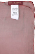 Dolce & Gabbana Red Silk Rectangle Women Wrap Shawl Scarf - Zeiniez