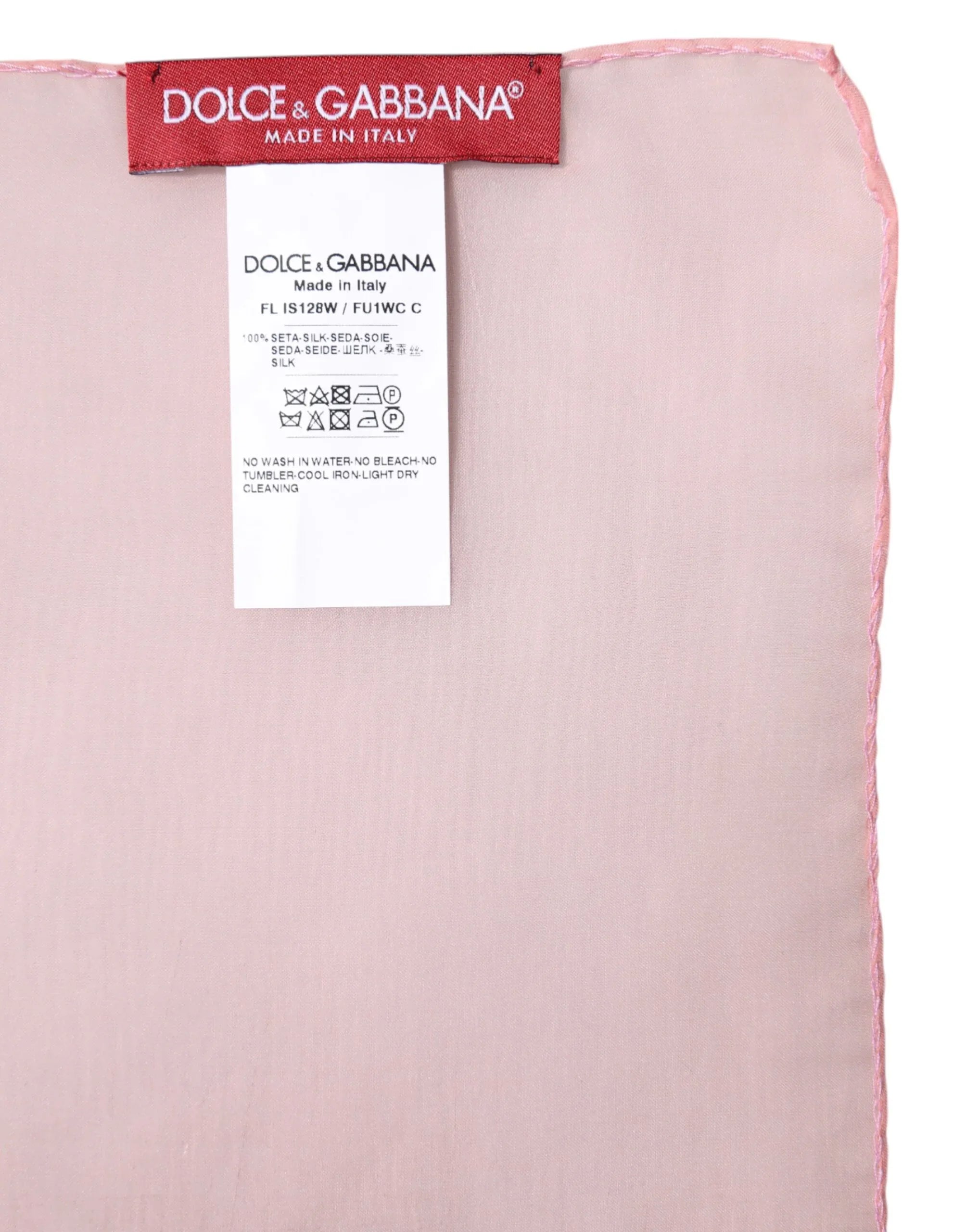 Dolce & Gabbana Pink Silk Rectangle Women Wrap Shawl Scarf - Zeiniez