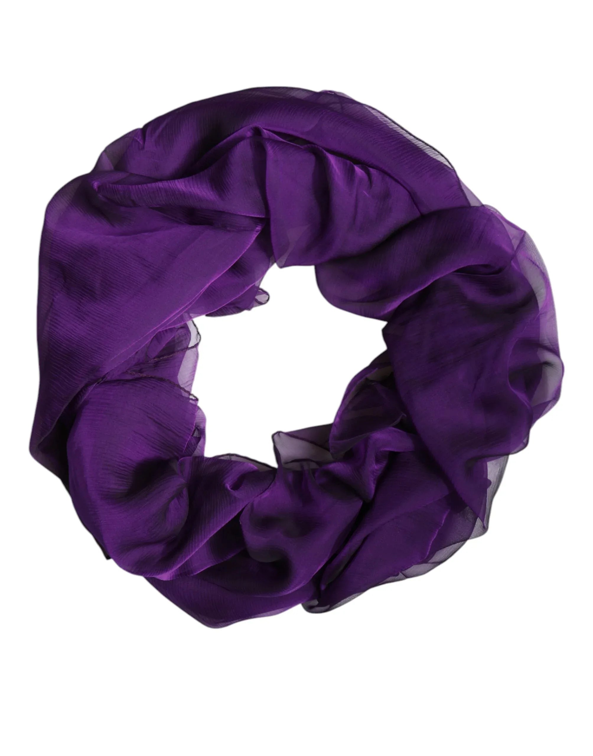 Dolce & Gabbana Purple Silk Rectangle Wrap Shawl Scarf - Zeiniez