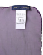 Dolce & Gabbana Purple Silk Rectangle Wrap Shawl Scarf - Zeiniez
