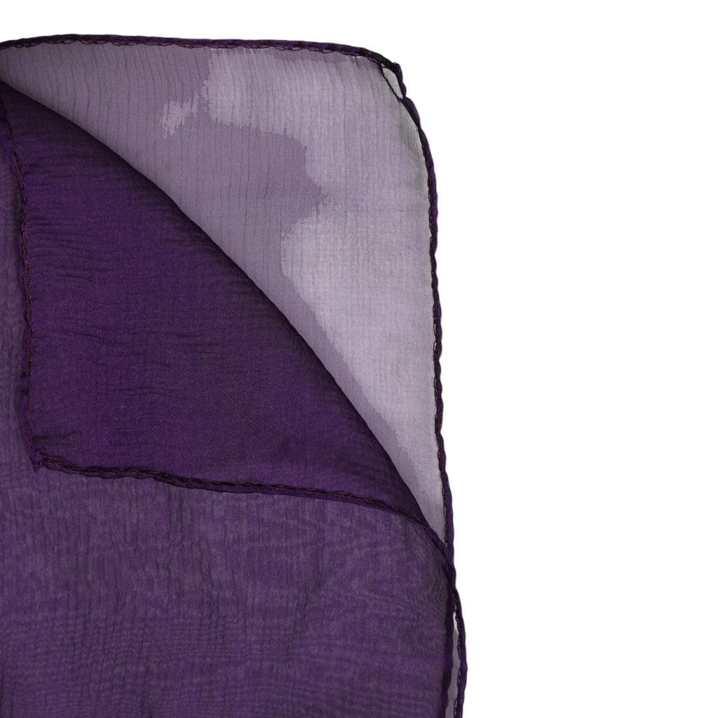 Dolce & Gabbana Purple Silk Rectangle Wrap Shawl Scarf - Zeiniez