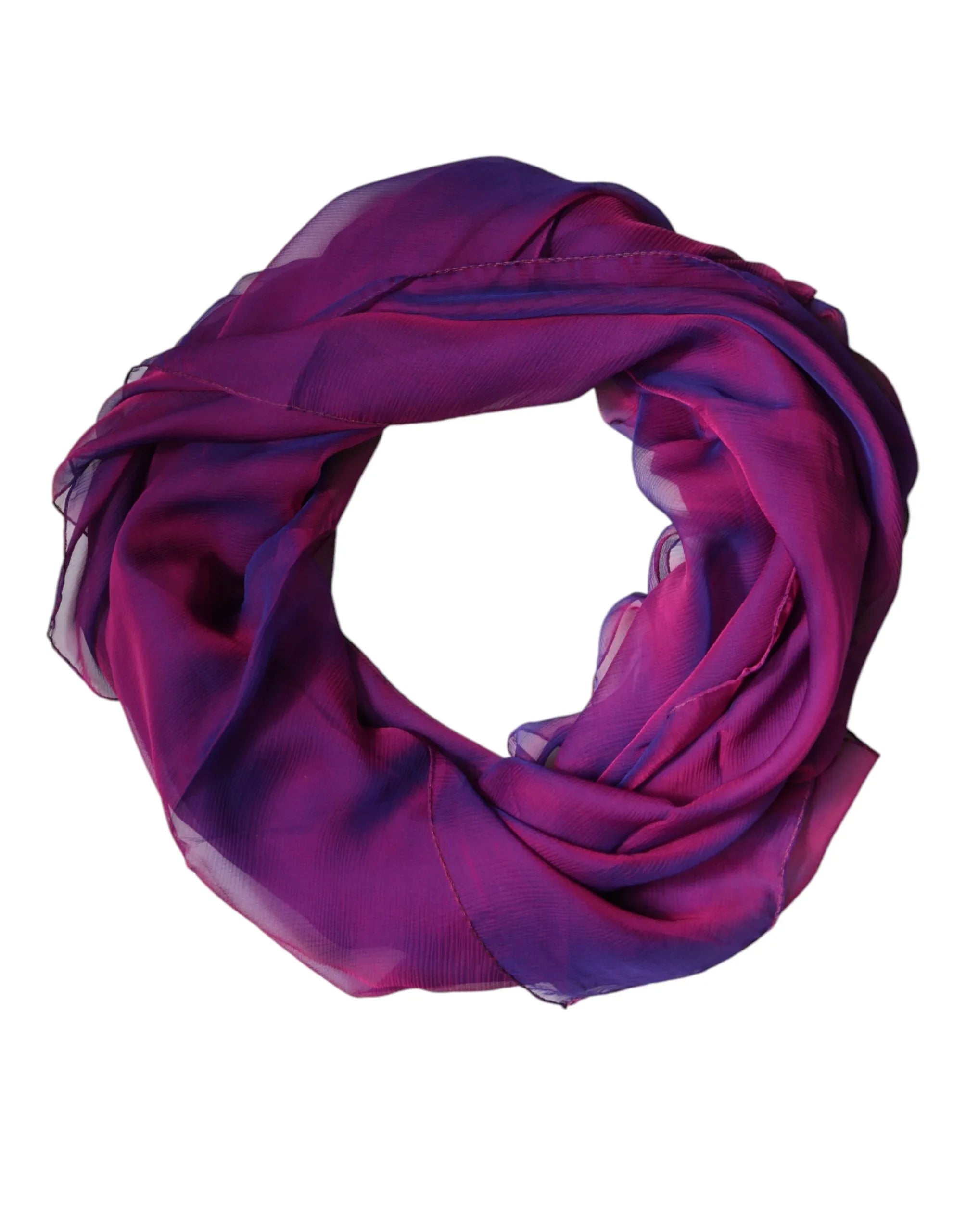 Dolce & Gabbana Purple Silk Rectangle Wrap Shawl Scarf - Zeiniez