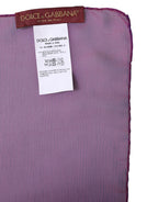 Dolce & Gabbana Purple Silk Rectangle Wrap Shawl Scarf - Zeiniez