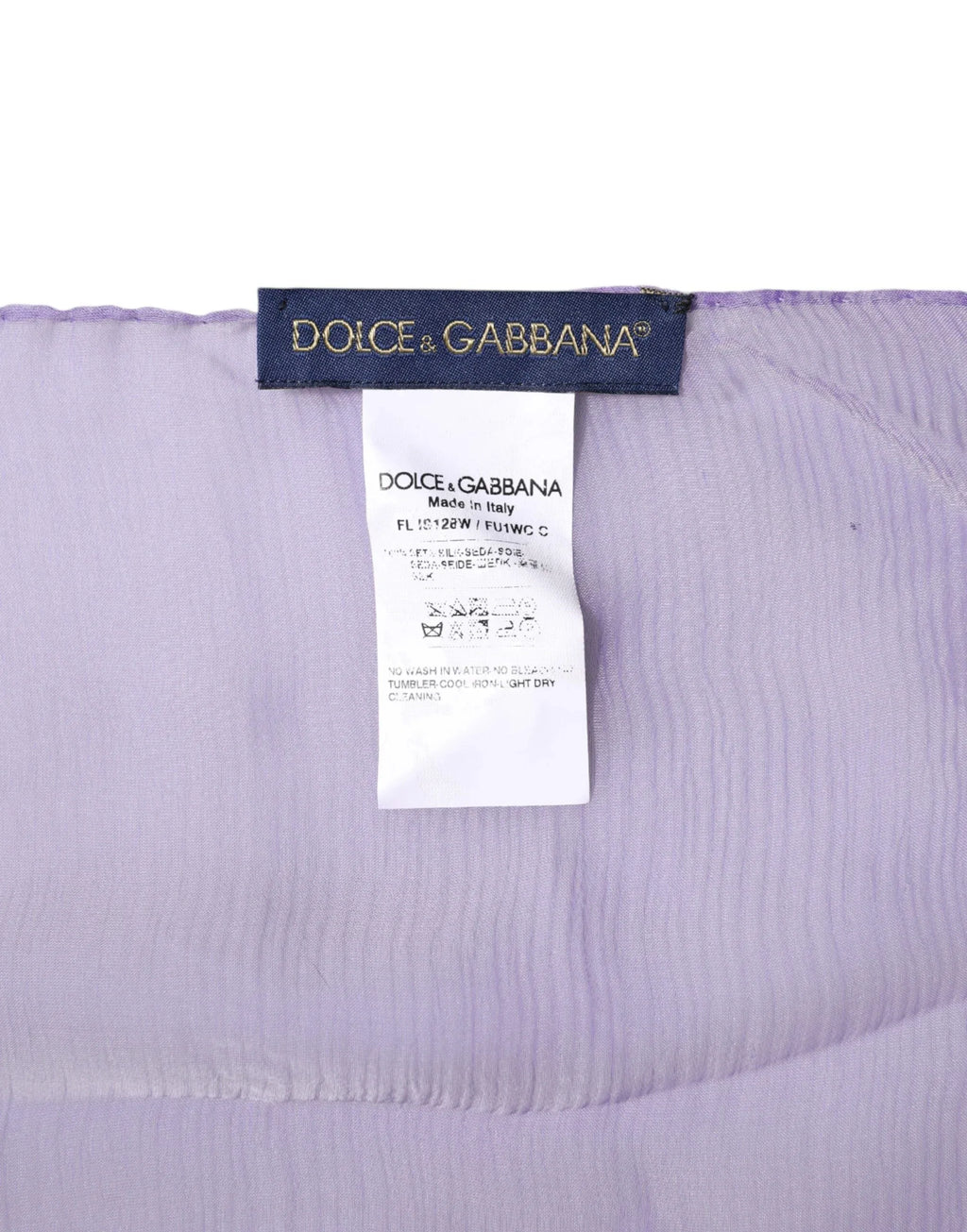 Dolce & Gabbana Purple Silk Rectangle Wrap Shawl Scarf - Zeiniez