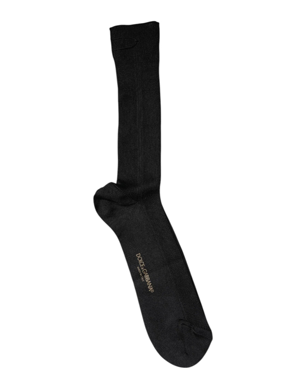 Dolce & Gabbana Black Cotton DG Logo Mid Calf Men Socks - Zeiniez