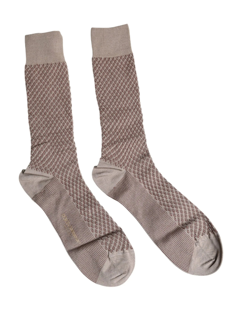 Dolce & Gabbana Brown Solid DG Logo Mid Calf Men Socks - Zeiniez